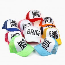 new BRIDE TRIBE Print Mesh Mujer Wedding Baseball Cap Party Hat Brand Bachelor C  eb-67469021